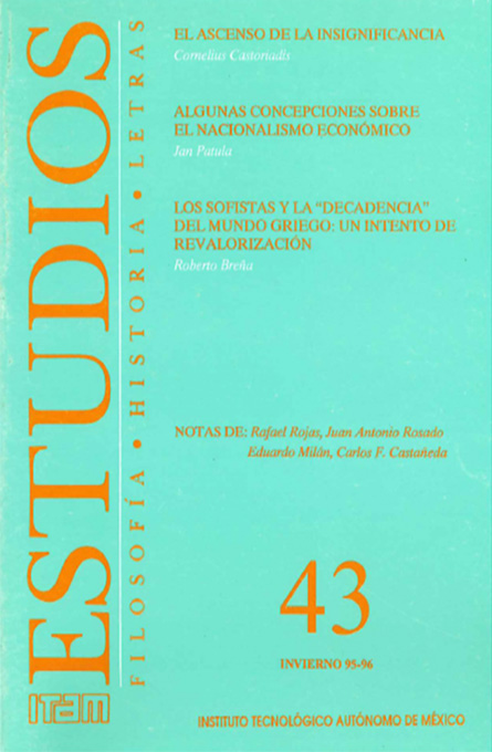 Portada de la revista estudios 43, invierno 1995 - 1996