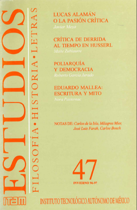 Portada de la revista estudios 47, invierno 1996 - 1997