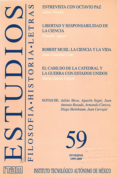 Portada de la revista estudios 59, invierno 1999 - 2000