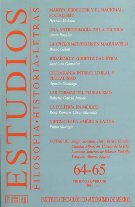Portada de la revista estudios 64-65, primavera - verano 2001
